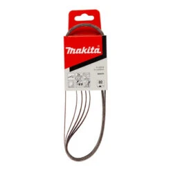 Bandes Abrasives 9x533 Mm Rouge Pour Bois Et Métal Grain 80 (5 Pcs) - MAKITA P-43278