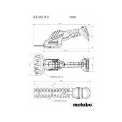 Cisaille à Gazon Et Sculpte Haie SGS 18V LTX Q - METABO 601609840 -Meilleur Outillage Magasin cisaille a gazon et sculpte haie sgs 18v ltx q metabo 601609840 3