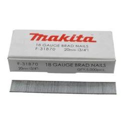 Clous Tête Homme Mini Brads 18 Ga Galvanisés 20 Mm Pour Cloueur (5000 Pcs) - MAKITA F-31870