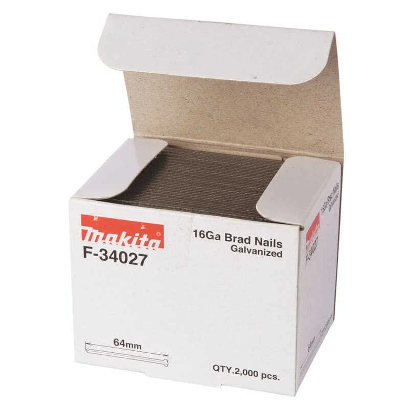 Clous Brads En T 16 Ga Galvanisés Long 64mm (2000 Pcs) - MAKITA F-34027 2 Clous Brads En T 16 Ga Galvanisés Long 64mm (2000 Pcs) - MAKITA F-34027 – Image 2