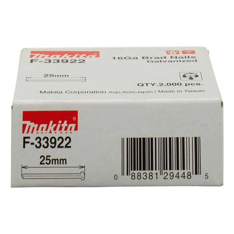Clous Brads En T 16 Ga Galvanisés Long 25mm (2000 Pcs) - MAKITA F-33922 3 Clous Brads En T 16 Ga Galvanisés Long 25mm (2000 Pcs) - MAKITA F-33922 – Image 3