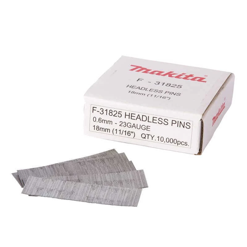 Clous Finettes 23 Ga 18 Mm Pour Cloueur (10 000 Pcs) - MAKITA F-31825 1 Clous Finettes 23 Ga 18 Mm Pour Cloueur (10 000 Pcs) - MAKITA F-31825