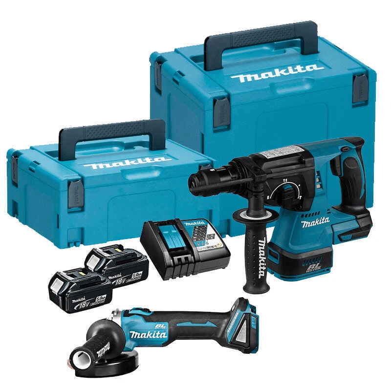 Combopack 2 Outils 18V LXT (2x5,0Ah) (DHR243Z + DGA504Z) En Mackpac - MAKITA DLX2125TJ1 1 Combopack 2 Outils 18V LXT (2x5,0Ah) (DHR243Z + DGA504Z) En Mackpac - MAKITA DLX2125TJ1