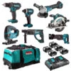 Combopack 7 Outils 18V (5x5,0 Ah) Dans Sac à Roulettes - MAKITA DLX7013PT1