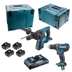 Combopack 2 Outils 18V Li-Ion LXT (4x5,0 Ah) (DDF482 + DHR264) - MAKITA DLX2138PTJ