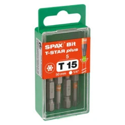 Embout T-STAR 50 Mm T15 à T40 Acier Inox A2 (5 Pcs) - SPAX -Meilleur Outillage Magasin embout torx t star 50 mm acier inox 5 pcs spax 2