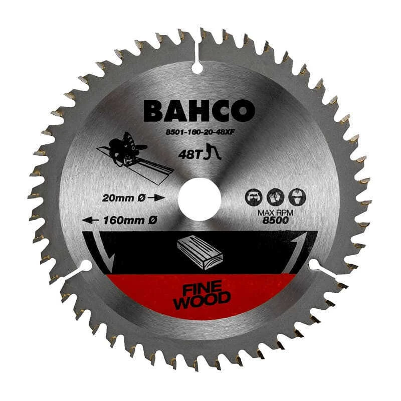 Lame De Scie Circulaire Ø165 Mm 48 Dents Pour Le Bois - BAHCO 8501-165-20-48XF 1 Lame De Scie Circulaire Ø165 Mm 48 Dents Pour Le Bois - BAHCO 8501-165-20-48XF