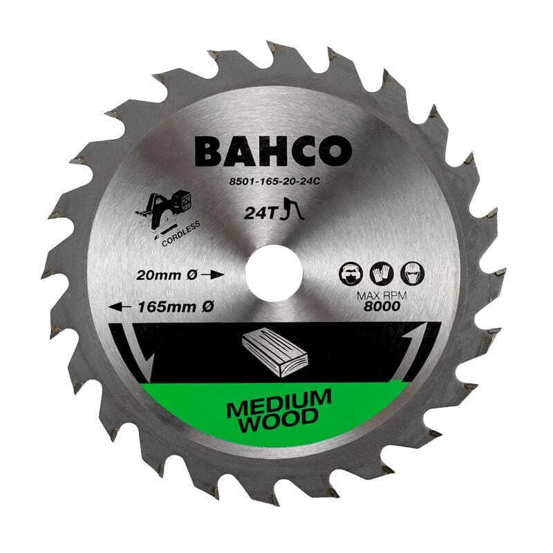 Lame De Scie Circulaire Ø190 Mm 24 Dents Pour Le Bois - BAHCO 8501-190-30-24C 1 Lame De Scie Circulaire Ø190 Mm 24 Dents Pour Le Bois - BAHCO 8501-190-30-24C