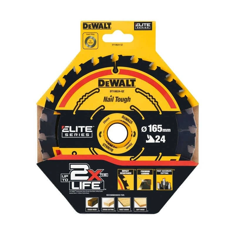 Lame De Scie Circulaire Portative Ø165 24 Dents - DEWALT DT10624-QZ 4 Lame De Scie Circulaire Portative Ø165 24 Dents - DEWALT DT10624-QZ – Image 4