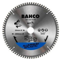 Lame De Scie Circulaire Ø260 Mm 80 Dents Pour Alu Et Plastique - BAHCO 8501-260-30-80S