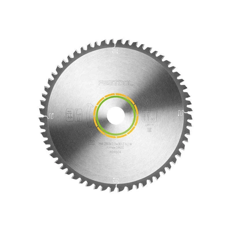 Lame De Scie Circulaire HW 260x2,5x30 W60 - FESTOOL 494604 1 Lame De Scie Circulaire HW 260x2,5x30 W60 - FESTOOL 494604