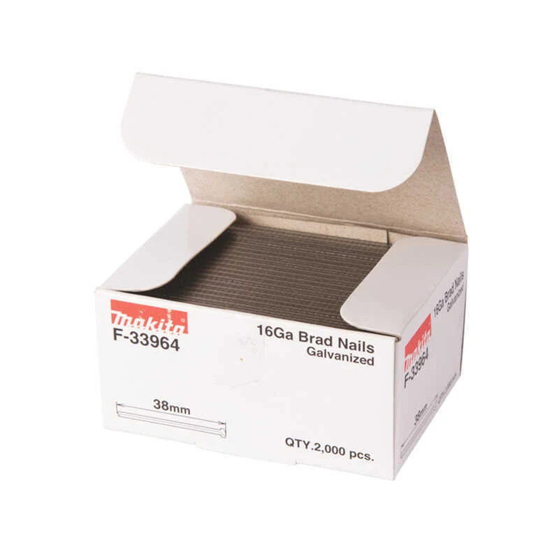 Lot De Clous De Finition Brads 16 Ga Longueur 38 Mm (2000 Pcs) - MAKITA F-33964 1 Lot De Clous De Finition Brads 16 Ga Longueur 38 Mm (2000 Pcs) - MAKITA F-33964