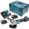 Meuleuse D'angle 18V LXT Ø125mm (2x3,0 Ah) En MAKPAC - MAKITA DGA519RFJ