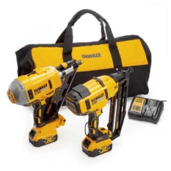 Pack Charpentier De Deux Cloueurs 18V XR Li-Ion Brushless (2x5,0 Ah) Dans Un Sac - DEWALT DCK2046P2