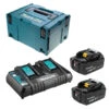 Pack Énergie 18V Li-Ion (2x4,0 Ah) Avec Chargeur Double Dans MAKPAC - MAKITA 197504-2