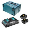 Pack Énergie 18V Li-Ion (2x5,0 Ah) Avec Chargeur Double Dans MAKPAC - MAKITA 197629-2