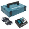 Pack énergie (2x3,0 Ah) Avec Chargeur Simple Et Coffret Makpac - MAKITA 197952-5