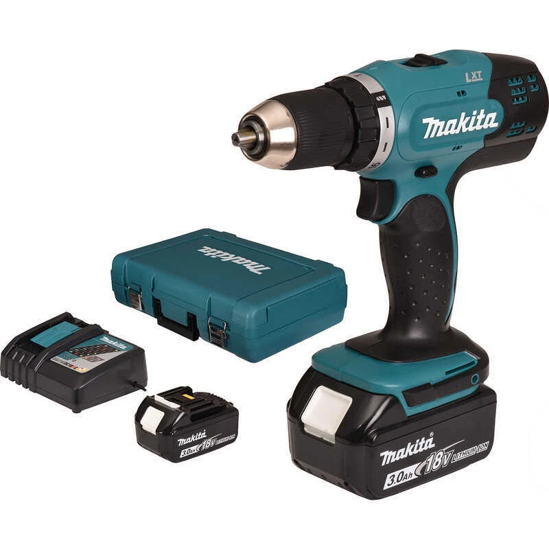 Perceuse Visseuse 18V LXT (2x3,0 Ah) En Coffret Synthétique - MAKITA DDF453SFE 2 Perceuse Visseuse 18V LXT (2x3,0 Ah) En Coffret Synthétique - MAKITA DDF453SFE – Image 2