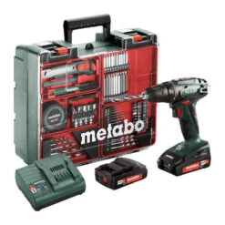 Perceuse Visseuse 18V (2x2,0 Ah) Avec Accessoires En Coffret - METABO BS18LI SET (602207880)