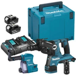 Perfo-burineur 36V SDS-Plus (2x5,0 Ah) Avec Filtre DX09 En MAKPAC - MAKITA DHR281PT2WJ