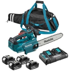 Tronçonneuse D'élagage 36V LXT Guide De 30 Cm (4x5,0 Ah) Chargeur Double Et Sac - MAKITA DUC306PT4BX