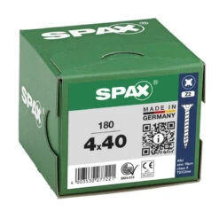 Vis Cruciforme à Tête Fraisée Filetage Total Z2 Acier Inoxydable (180 Pcs) - SPAX -Meilleur Outillage Magasin vis cruciforme a tete fraisee 4cut acier inoxydable spax 180 pieces 6