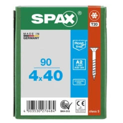 Vis à Tête Fraisée Filetage Partiel T-STAR Plus T20 Acier Inoxydable (90 Pcs) SPAX -Meilleur Outillage Magasin vis cruciforme a tete fraisee torx acier inoxydable spax 90 pices 4