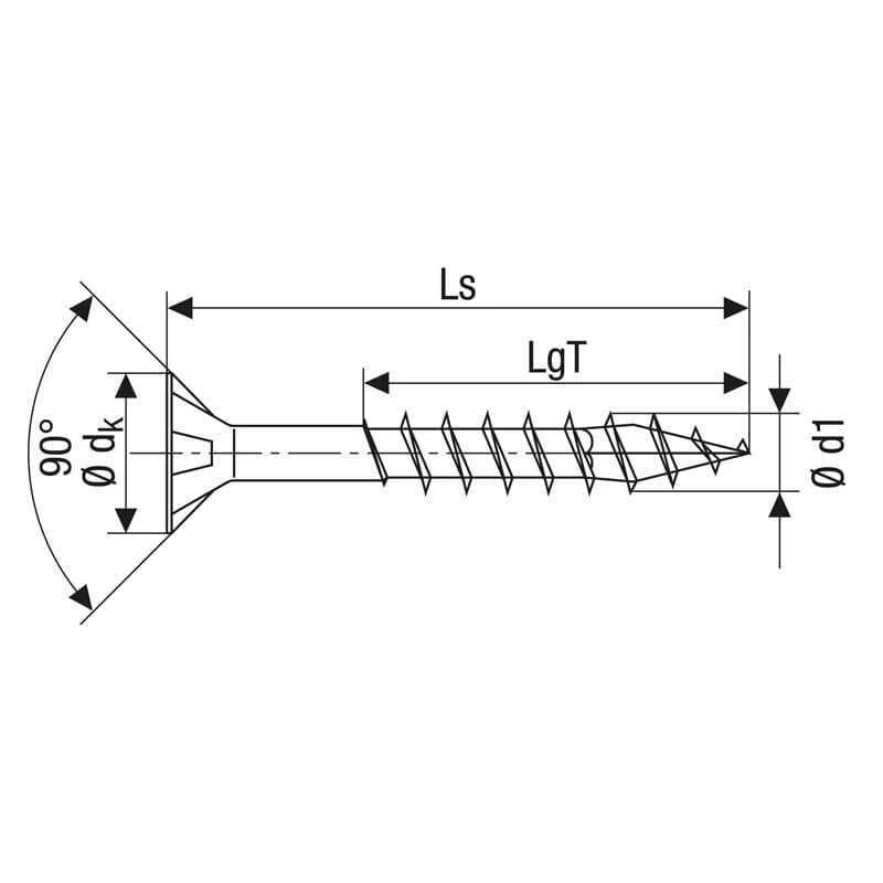 Vis Universelle à Tête Fraisée Filetage Partiel T-STAR Plus T20 4CUT (360 Pcs) SPAX 3 Vis Universelle à Tête Fraisée Filetage Partiel T-STAR Plus T20 4CUT (360 Pcs) SPAX – Image 3