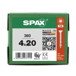 Vis Universelle T-STAR T20 Tête Fraisée Filetage Total (360 Pcs) WIROX - SPAX -Meilleur Outillage Magasin vis universelle torx t20 wirox filetage total spax 360 pieces 4