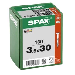 Vis Universelle T-STAR T20 Tête Fraisée Filetage Partiel (180 Pcs) WIROX - SPAX -Meilleur Outillage Magasin vis universelle torx t20 wirox spax 180 pieces 6